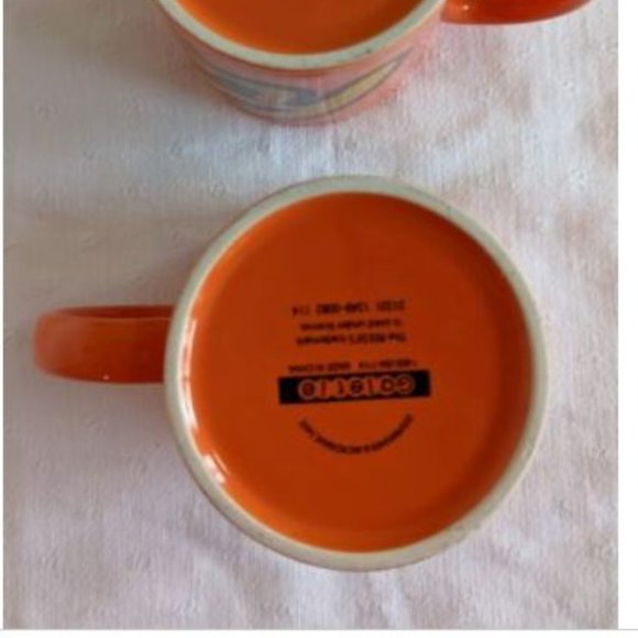 Reese's Peanut Butter Orange Mugs Set of 2 Galerie 12 oz Coffee Tea - Picture 7 of 8